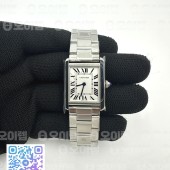 K11공장 24mm 까르띠에 탱크솔로 스틸 TANK SOLO LADIES 24MM SS WHITE DIAL ON SS BRACELET RONDA QUARTZ