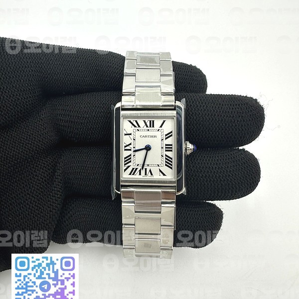 K11공장 24mm 까르띠에 탱크솔로 스틸 TANK SOLO LADIES 24MM SS WHITE DIAL ON SS BRACELET RONDA QUARTZ