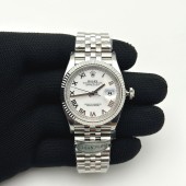 Clean공장 롤렉스 데이저스트 36 스틸 화이트다이얼 로만인덱스 플루티드베젤 쥬빌레브레이슬릿 DateJust 36 126234 Clean 1:1 Best Edition 904L Steel White Roman Dial on Jubilee Bracelet VR3235 클린공장
