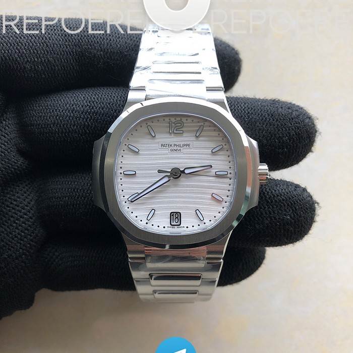 3K공장 파텍필립 노틸러스 레이디 35 7118 스틸 화이트다이얼 브레이슬릿 Nautilus Ladies 7118 35mm SS/SS Wht/Stk 3KF A324