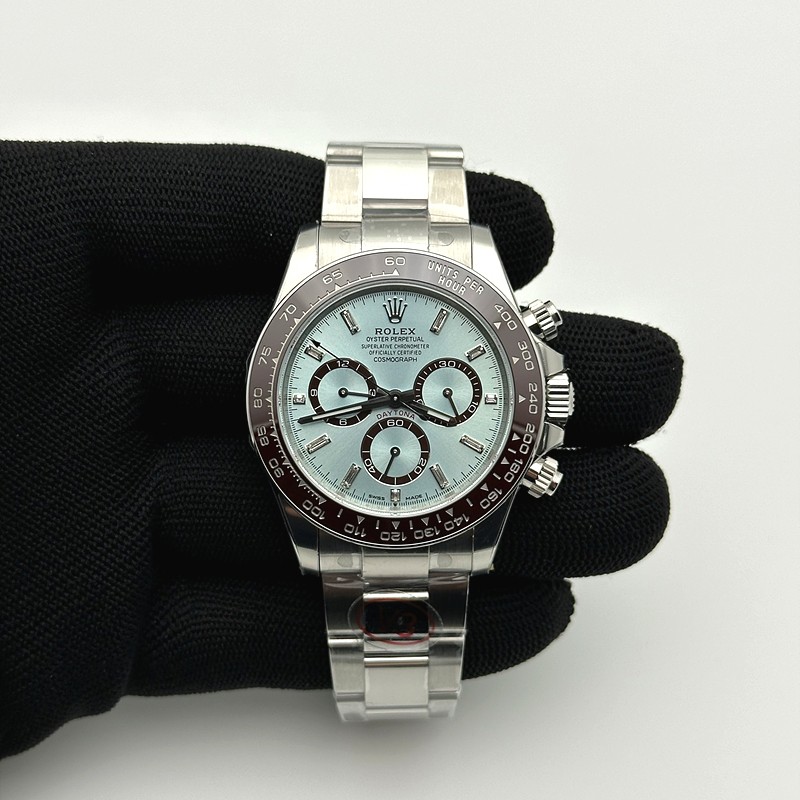 VS공장 롤렉스 데이토나 바게트인덱스 아이스다이얼 브레이슬릿 텅스텐 Daytona 126506 VSF 1:1 Best Edition 904L Steel Ice Blue Crystal Dial on SS Braclet VS4131 V2 (Weighted)