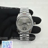 GM공장 롤렉스 데이데이트 40 스틸 그레이다이얼 프레지던트브레이슬릿 텅스텐 2836 DDay Date 40 GMF 1:1 Best Edition 904L Steel Grey Dial Stick Markers on Bracelet A2836（Tungsten Heavy Version）