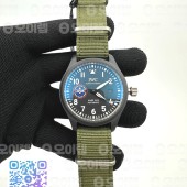 ZF공장 탑건SFTI 세라믹 블랙다이얼 그린나일론스트랩 Mark XVIII Top Gun "SFTI" Black Ceramic IW324712 ZF 1:1 Best Edition on Green Nylon Strap A32111