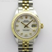 BP공장 롤렉스 데이저스트 28 옐로우골드콤비 자개다이얼 2671 Datejust 28mm 279173 SS/YG BP Best Edition White MOP Crystals Markers Dial on SS/YG Jubilee Bracelet ETA2671