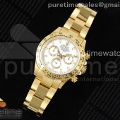 WF공장 롤렉스 세라믹 데이토나 옐로우골드금통 화이트다이얼 브레이슬릿 Daytona 116508 WF Best Edition White Dial on YG Bracelet A7750
