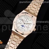 APS공장 오데마피게 로얄오크 컴플리케이션 로즈골드금통 실버다이얼 브레이슬릿 Royal Oak 41mm Complicated 26574 RG APSF1:1 Best Edition Silver Dial on RG Bracelet A5134