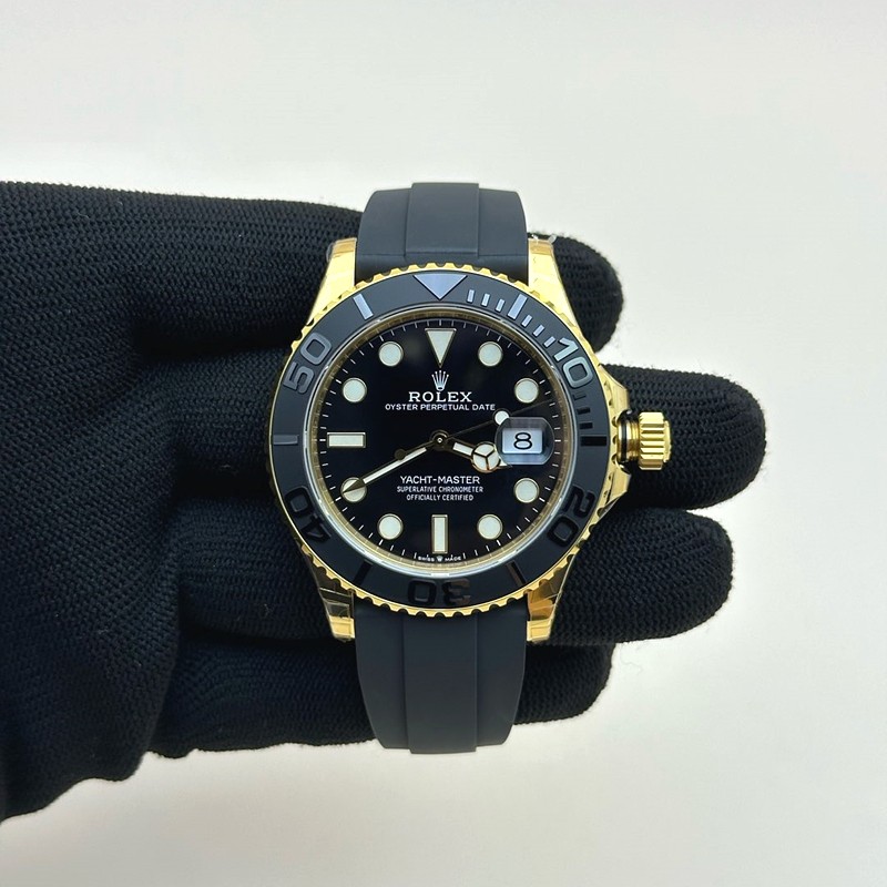 VS공장 롤렉스 요트마스터 42 옐로우골드금통 블랙다이얼 러버스트랩 YachtMaster 226658 42mm YG/RU Blk VSF VS3235