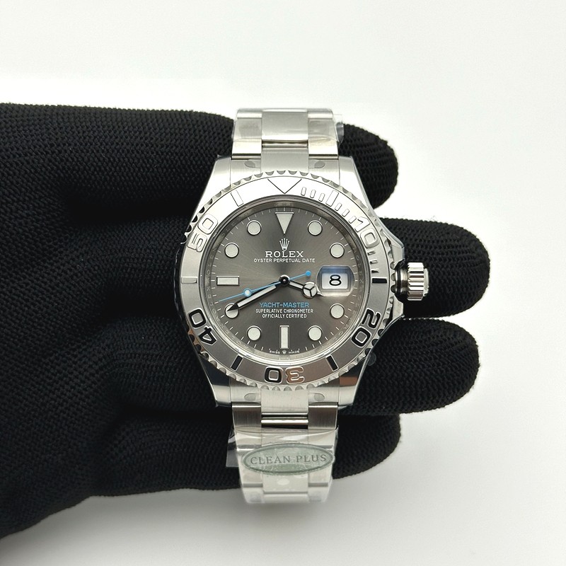 CLEAN공장 롤렉스 요트마스터 40 스틸 그레이다이얼 브레이슬릿 다크로듐 클린공장 ROLYM210B - YachtMaster 116622 904L SS/SS D-Grey Clean VR3235