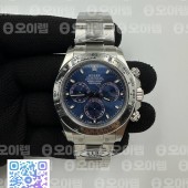 Clean롤렉스 스틸 데이토나 블루레이싱다이얼 브레이슬릿 클린공장 Daytona 116509 Clean 1:1 Best Edition Blue Stick Dial on SS Bracelet SA4130 V2