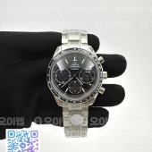 HR공장 오메가 스피드마스터 레이싱 크로노그래프 블랙다이얼 브레이슬릿 Speedmaster Racing Chrono 40mm SS/SS Blk HRF C3330