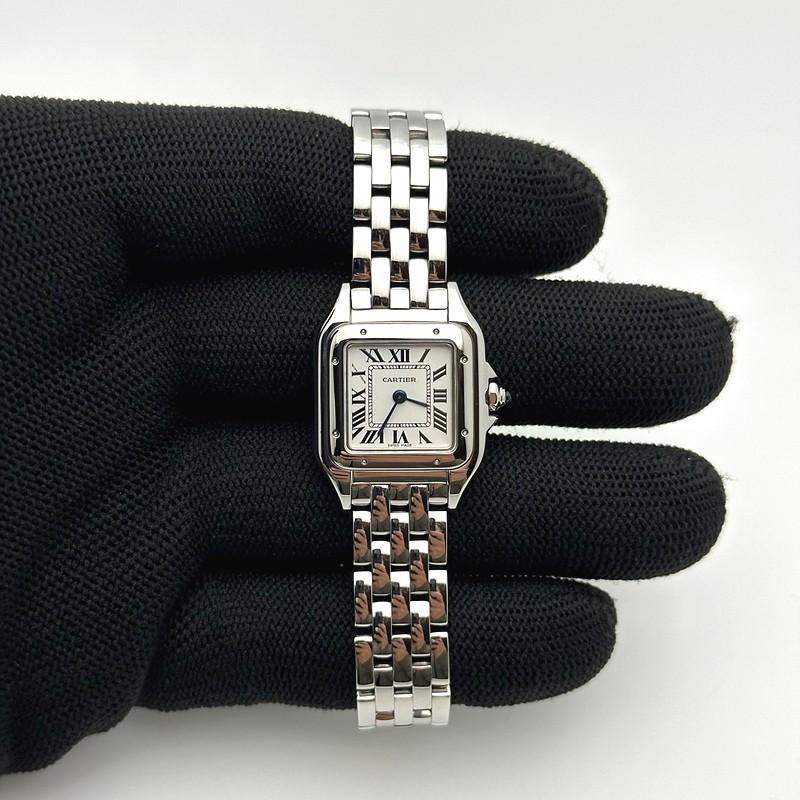 K11공장 까르띠에 팬더 레이디즈 22 스틸 화이트다이얼 브레이슬릿 Panthère Secrete Ladies 22mm SS White Dial on SS Bracelet Ronda Quartz