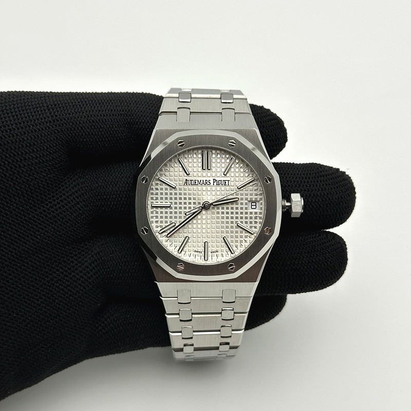 APS공장 오데마피게 로얄오크 15510 50주년기념판 화이트다이얼 브레이슬릿 Royal Oak 41mm 15510 "50th Anniversary" SS APSF 1:1 Best Edition White Dial on SS Bracelet SA4302 Super Clone