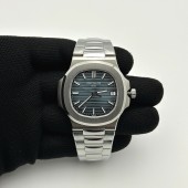 3K공장 파텍필립 노틸러스 그레이블루다이얼 브레이슬릿 Nautilus 5711/1A 3KF 1:1 Best Edition Gray Blue Textured Dial on SS Bracelet A324 Super Clone
