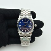 Clean공장 롤렉스 데이저스트 36 스틸 블루다이얼 플루티드베젤 쥬빌레브레이슬릿 DateJust 36 126234 Clean 1:1 Best Edition 904L Steel Blue Stick Dial on Jubilee Bracelet VR3235 클린공장