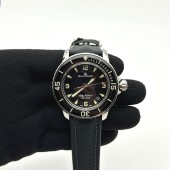 ZF공장 블랑팡 피프티패덤즈 티타늄 블랙다이얼 캔버스스트랩 FIFTY FATHOMS TITANIUM BLACK DIAL ON SAIL-CANVAS STRAP A1315 (FREE EXTRA STRAP)