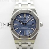 IP공장 오데마피게 로얄오크 15450 스틸 블루다이얼 브레이슬릿 Royal Oak 37mm 15450 SS IPF 1:1 Best Edition Blue Dial on SS Bracelet SA3120 Super Clone