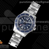 TF공장 브라이틀링 슈퍼오션 44 스틸 블루다이얼 블루베젤 브레이슬릿 Superocean Automatic 44 TF 1:1 Best Edition Blue Dial Blue Bezel on SS Bracelet A2824