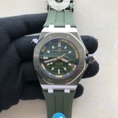 BF공장 오데마피게 로얄오크오프쇼어 다이버 15720 스틸 그린다이얼 러버스트랩 Royal Oak Offshore Diver 15720 SS/RU Grn BF A4308