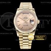 GM공장 롤렉스 데이데이트 36 옐로우골드 금통 샴페인다이얼 2836 DayDate 36mm Flt Pres 904L YG/YG Gold/Stk GMF A2836