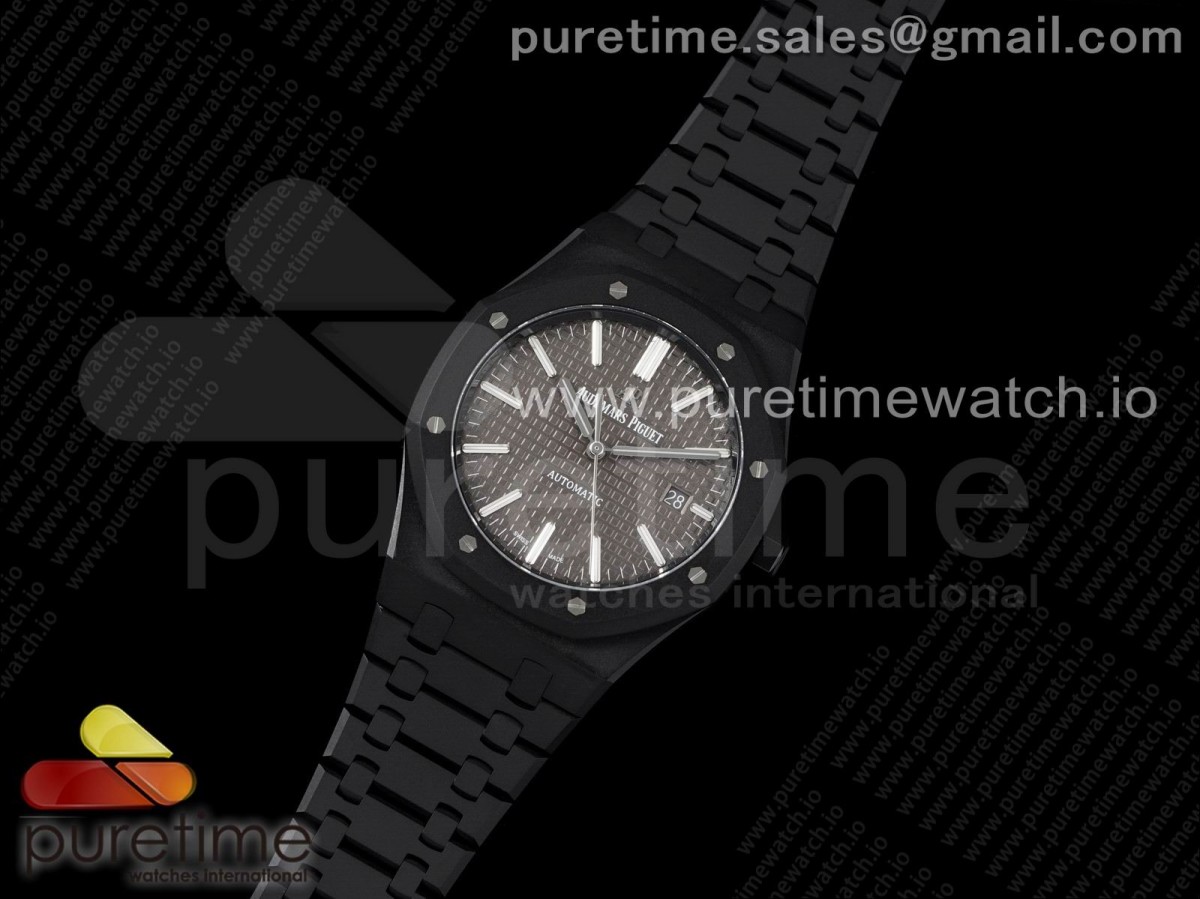 ZF공장 오데마피게 로얄오크 15400 DLC 그레이다이얼 Royal Oak 41mm 15400 DLC ZF 1:1 Best Edition Gray Textured Dial on DLC Bracelet A3120