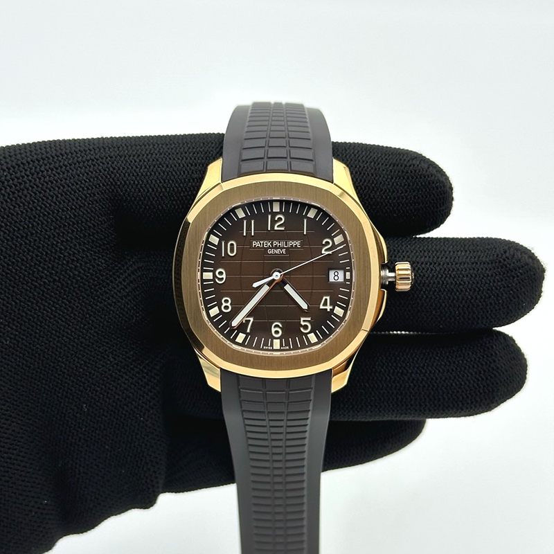 3K공장 아쿠아넛 로즈골드금통 브라운다이얼 러버스트랩  Aquanaut Ref.5167 RG/RU Brown/Num 3KF V3 A330
