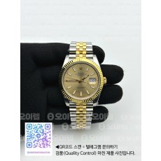 국내배송!! VS공장 롤렉스 데이저스트 41 옐로우골드콤비 샴페인다이얼 쥬빌레브레이슬릿 (고유번호 os54)