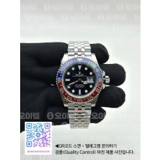 국내배송!! VS공장 롤렉스 GMT마스터2 펩시 스틸 레드블루베젤 쥬빌레브레이슬릿 (고유번호 os170)