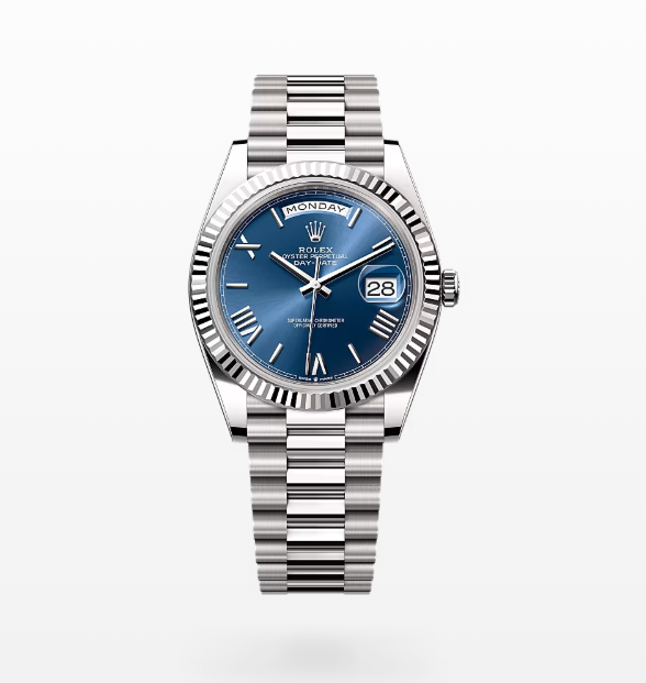 VS공장 롤렉스 데이데이트 40 스틸 블루다이얼 로만인덱스 프레지던트브레이슬릿 DayDate 40mm Flt SS/SS Blue/Rm VSF VS3255