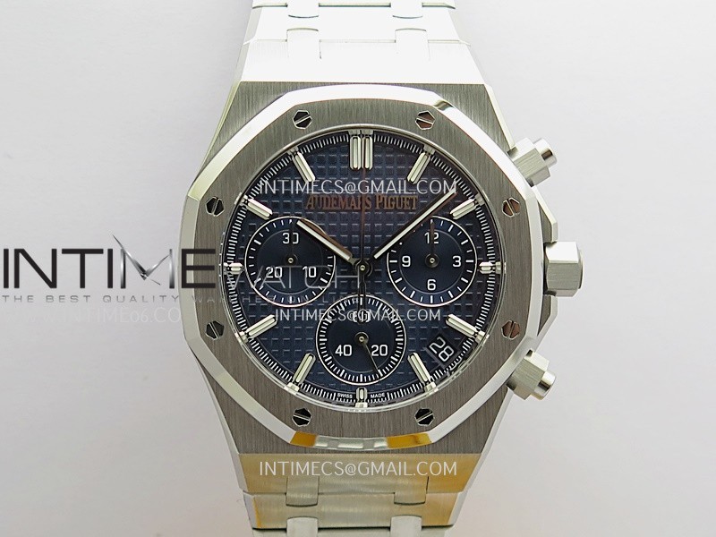 ZF공장 오데마피게 로얄오크 크로노그래프 26240 스틸 블루다이얼 브레이슬릿 Royal Oak Chrono 26240 SS ZF 1:1 Best Edition Blue Dial On SS Bracelet Super Clone DD4401