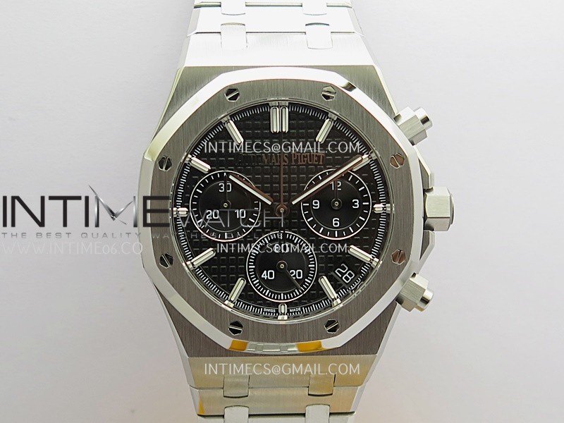 ZF공장 오데마피게 로얄오크 크로노그래프 26240 스틸 블랙다이얼 브레이슬릿 Royal Oak Chrono 26240 SS ZF 1:1 Best Edition Black Dial On SS Bracelet Super Clone DD4401