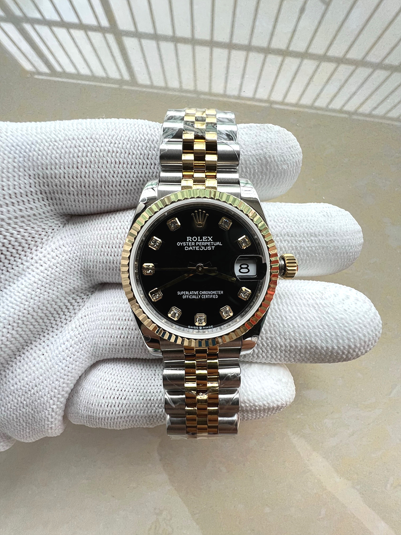 국내배송!! GM공장 롤렉스 데이저스트 31 옐로우골드콤비 블랙다이얼 10P 쥬빌레브레이슬릿 (GM3)